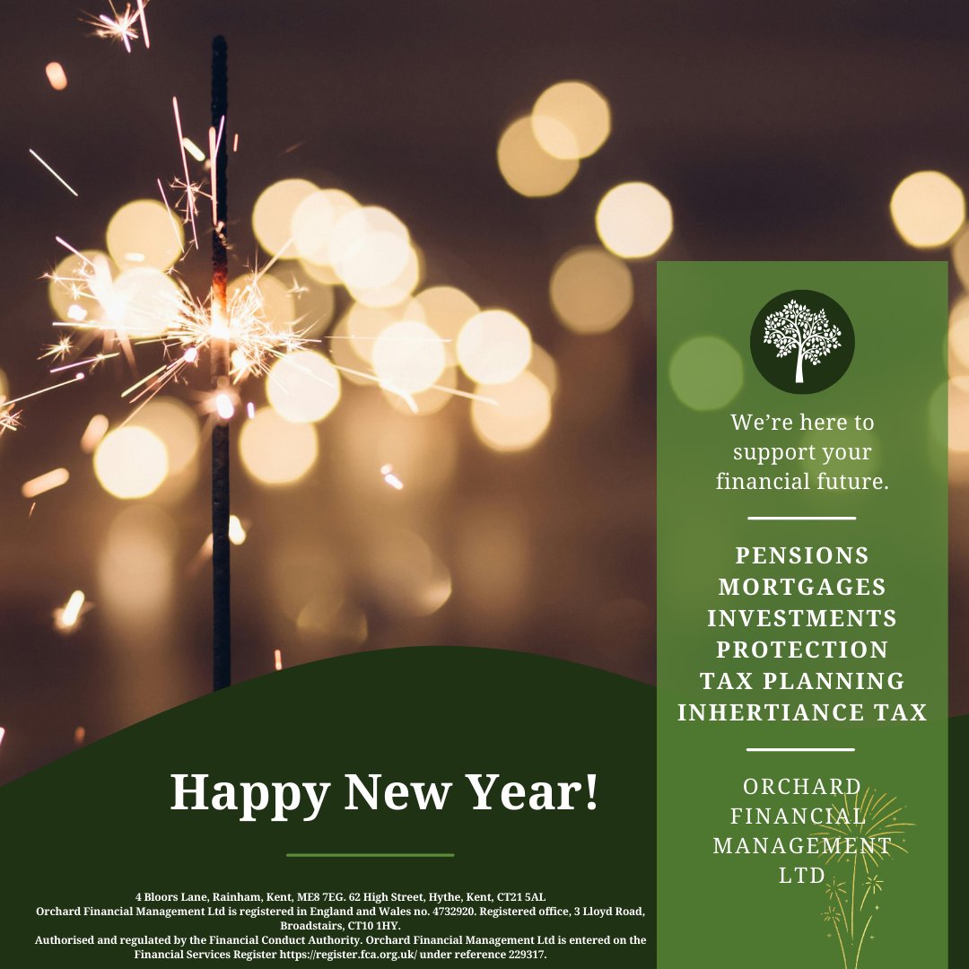 OrchardFinMgt's tweet photo. Happy New Year!✨ What are your #FinancialResolutions? Email Enquiries@orchardfinancial.co.uk to book your free half hour consultation with our #IndependentFinancialAdvisers to see how #FinancialPlanning could help you. Take control of your financial future! https://t.co/w8pVKp1RNR