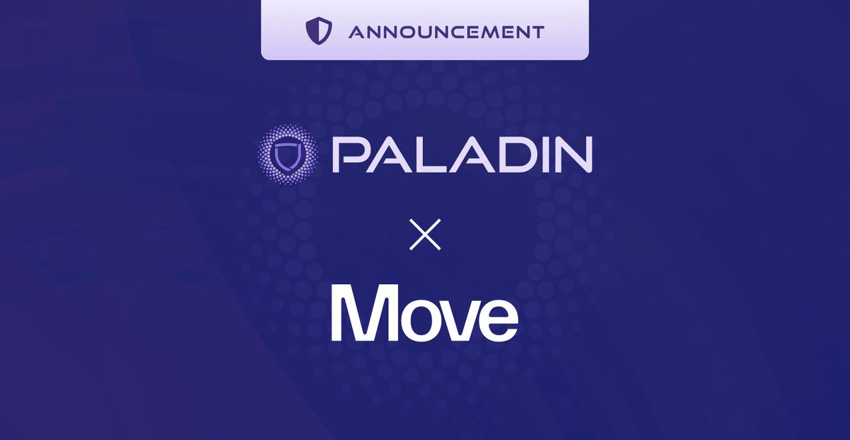 🚀 Exciting news from Paladin! 🎉
We now audit smart contracts written in Move. 🛡️

Looking to secure your project? Or are you a Move auditor? Let’s connect!

📩 paladinsec.co

#Blockchain #SmartContracts #MoveLanguage