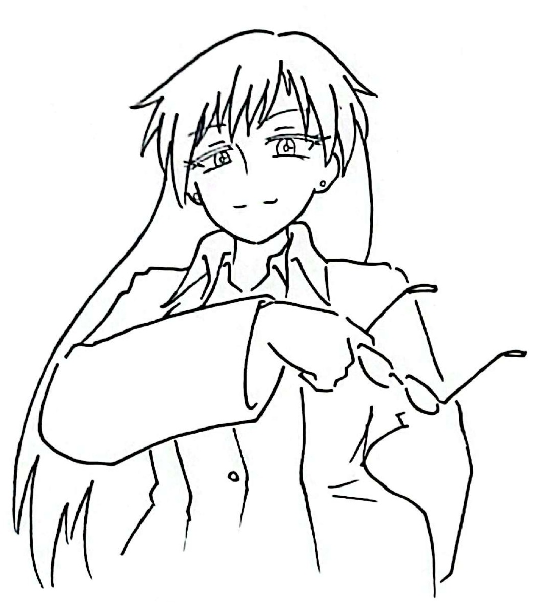 Neutral_Lord's tweet image. &quot;アルラウネ&quot;御神村 舞華。
スピード優先で用意した立ち絵のため線画だけど、やっぱり絵があるだけで感情がノリやすい。
配布経験点を大量にもらったので、珍しく耐久性能をを高めてみたら、めっちゃ強かった！
#オリキャラ #ダブルクロス3rd #TRPG