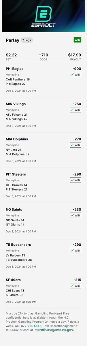 Bet with me on <a href="/ESPNBET/">ESPN BET</a> espnbet.com/shared_bet?id=…  peruse my pigskin parlay pick ‘em up and put it on ‘em for the presidential pieces of paper, my player pimp partner prognostication participant people: