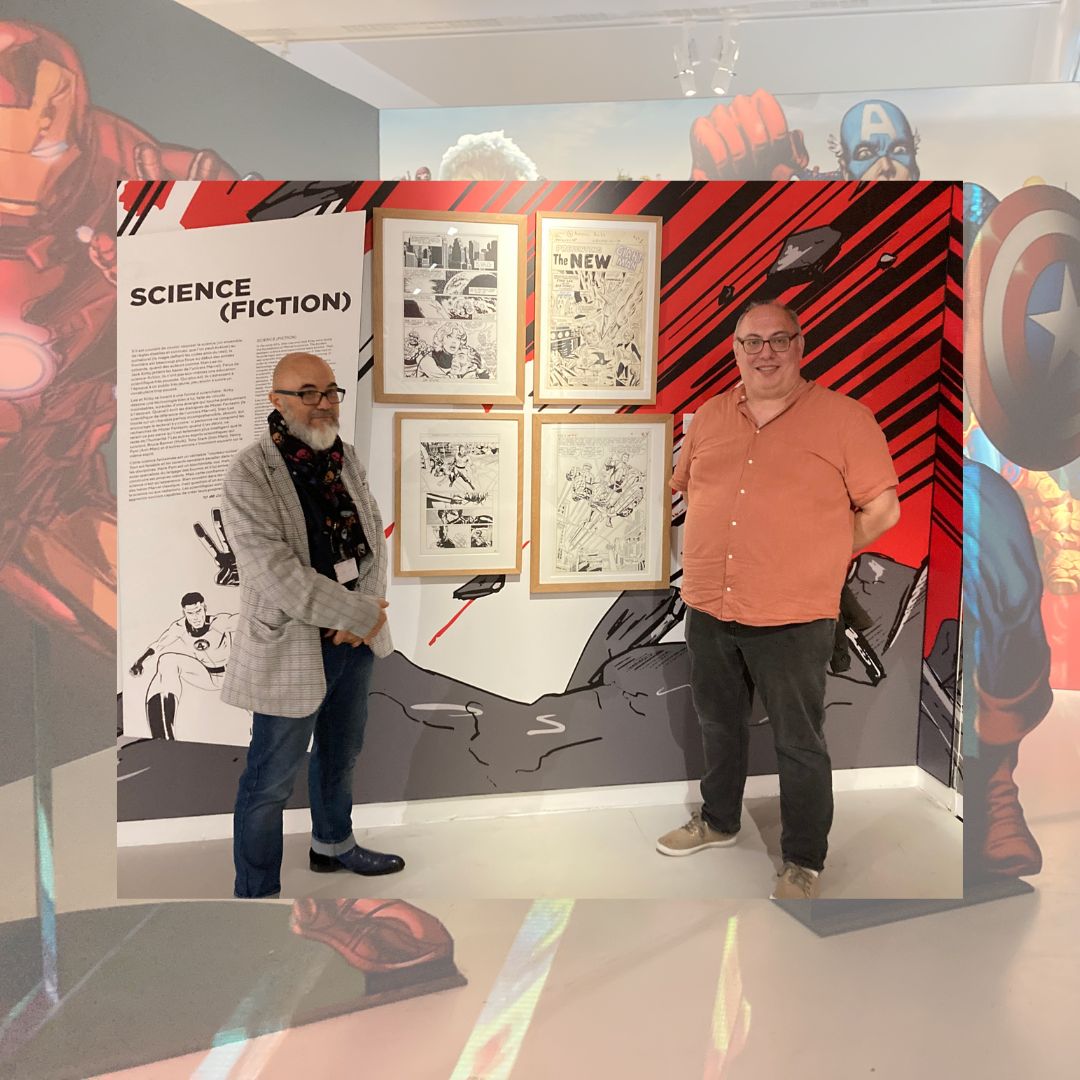 9emeArt's tweet photo. 🎙 Interview grand format de #XavierFournier et #JeanPhilippeMartin pour "Super-héros et Cie, l’art des comics Marvel" à la @CiteBd :  https://t.co/8b6WIh6t0w https://t.co/2XqjOZRv5V