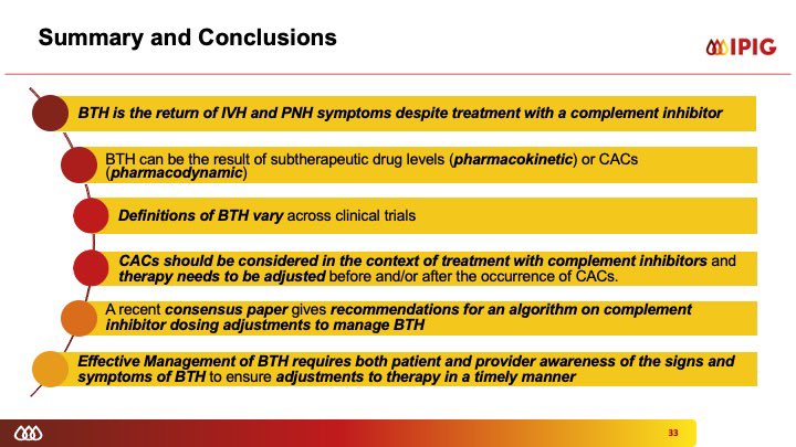 roethal's tweet photo. Important informations on how to manage BTH in #pnh from the anual IPIG meeting! #ASH24 @AustinKulasekar @scheinbp @lichterzellen @AAundPNHeV https://t.co/OynGbYJ87c