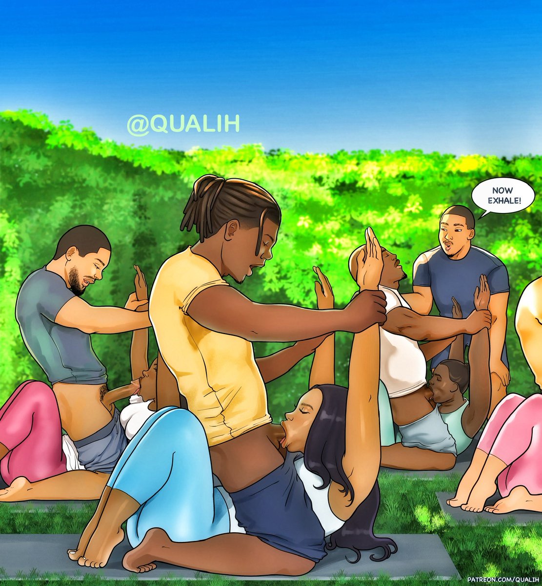 QualihArt's tweet photo. Stress relief yoga session https://t.co/bmKRnJ2LpD