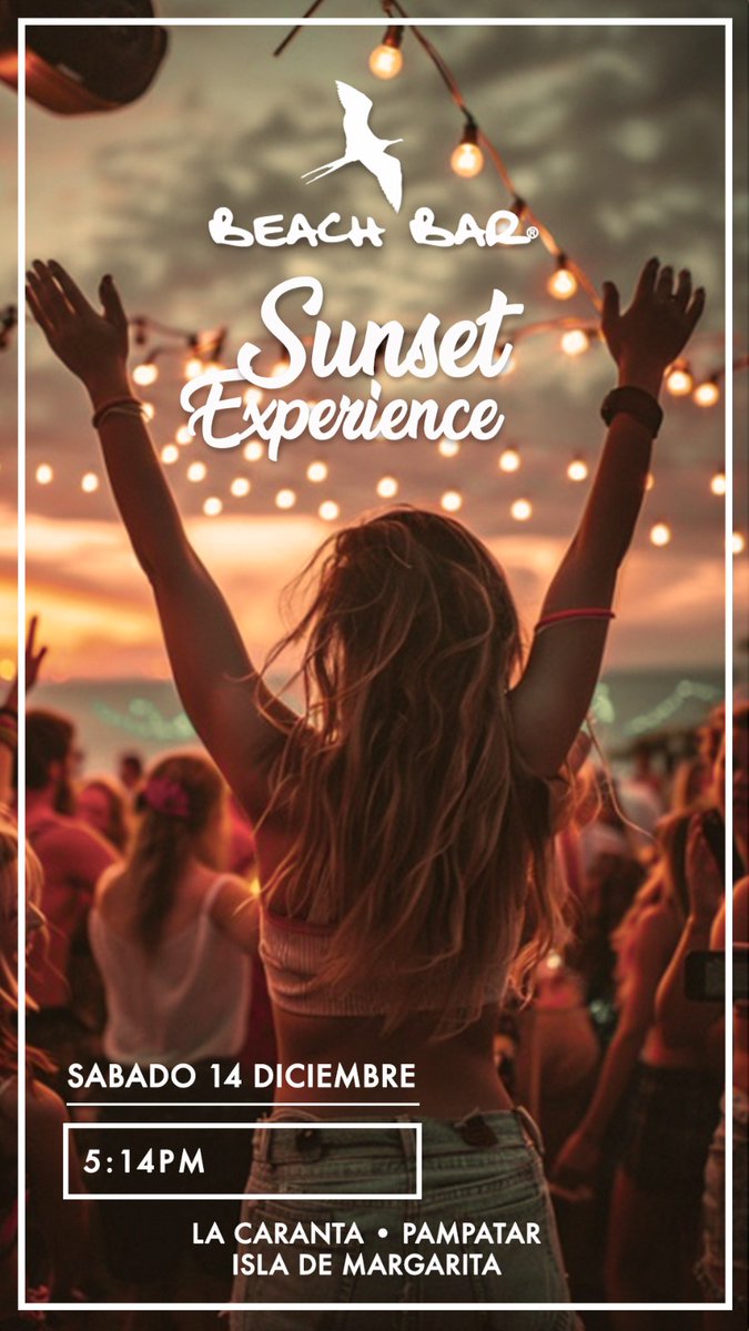 Disfruta del sunset experience desde las 5pm todos los sábados