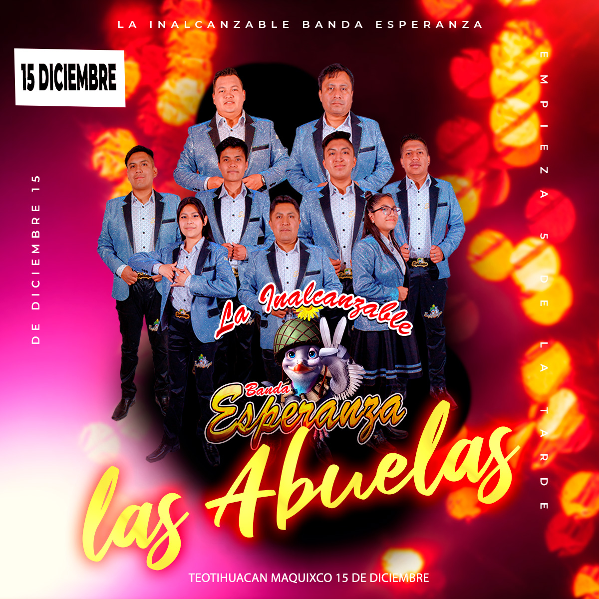 BandaEsperanza1's tweet photo. 🚨 ¡ATENCIÓN MAQUIXCO! 🚨
🎺 La Inalcanzable Banda Esperanza llega con TODO su ritmo y energía a La Abuela's este 15 DE DICIEMBRE 🎶🔥
⏰ 5:00 P.M. – Prepárate para una tarde inolvidable con nuestra música que hará vibrar el corazón del pueblo. ¡No te lo puedes perder https://t.co/X35UXTK431