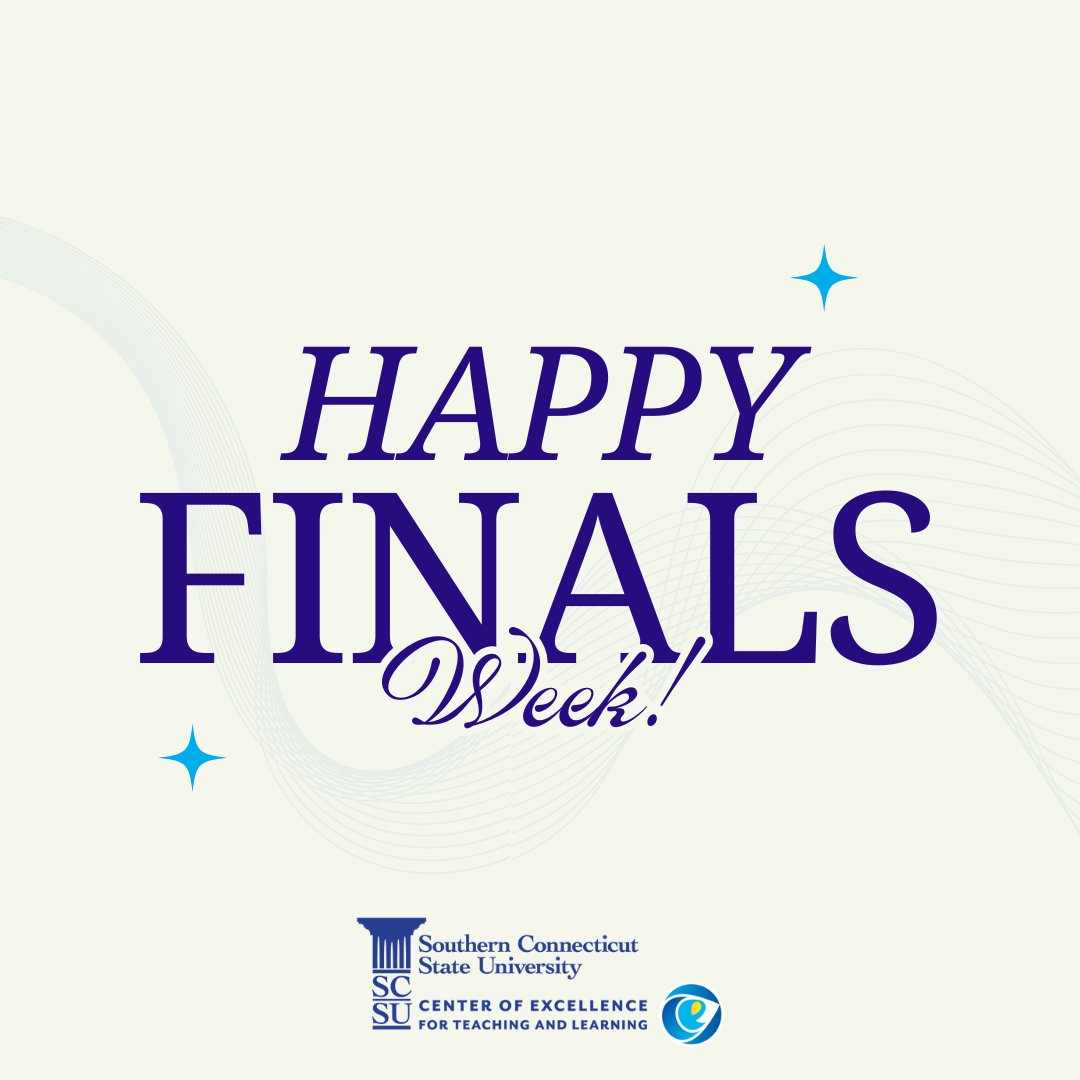 Good luck to everyone taking finals this week!!