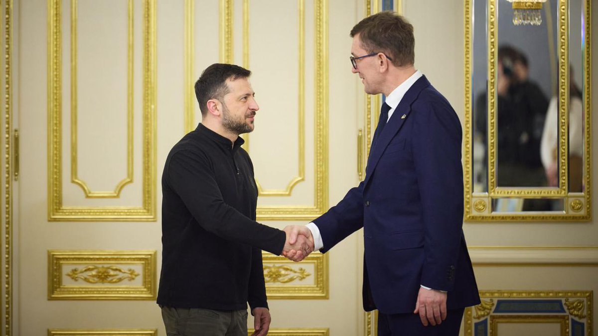 I had a meeting with the Prime Minister of Estonia <a href="/KristenMichalPM/">Kristen Michal</a>, which marks his first visit to Ukraine. I am grateful to Estonia, the Estonian government, and the entire Estonian people for their steadfast support of our country and our people since the very beginning of the