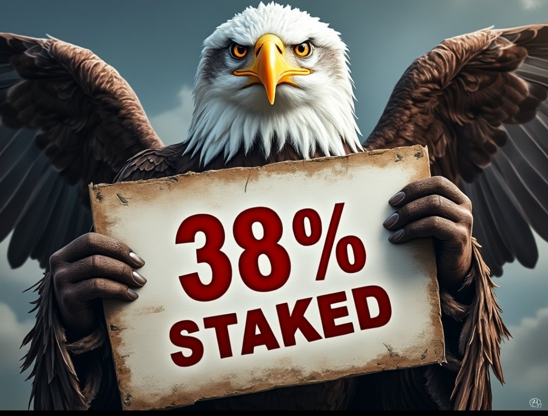 38% of the supply is currently staked!! Get your tokens and get staked today. We Will Prevail!

stake.prevailtoken.com