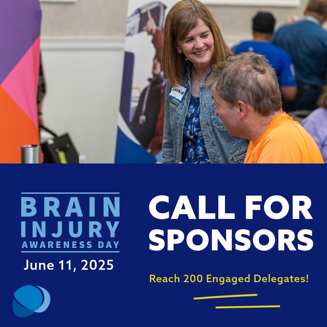 Looking for sponsors for our #BrainInjuryAwareness Day conference next June! 🔎 Reach an engaged audience of over 200 in-person &amp; online attendees 📢 We have varied sponsorship opportunities. Learn more: braininjuryawarenessday.vfairs.com/en/exhibitor-r…