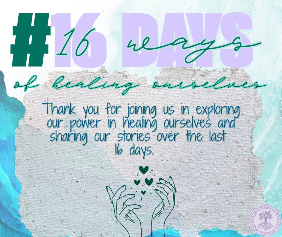 Day 16, shared with us by our community of survivors and healers. Thanks for joining us on this healing journey.

#16DaysOfActivismAgainstGenderBasedViolence #16DaysOfActivism #16WaysofHealingOurselves
mpssas.org

Call our 24/7 anonymous helpline: 1-800-461-2929