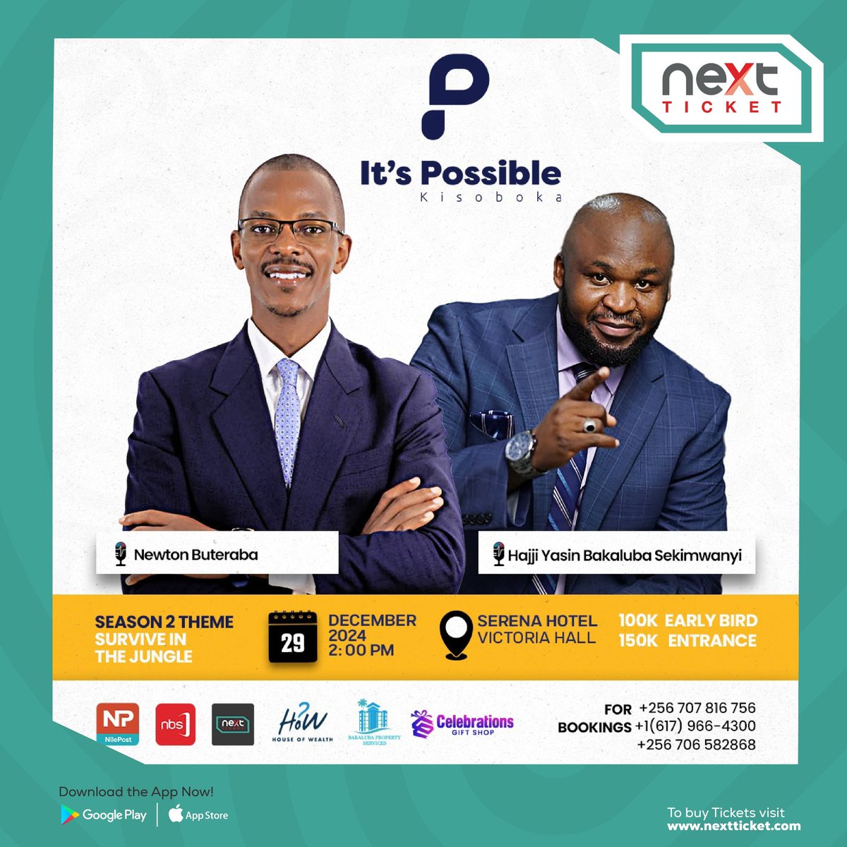 mtntvafromobile's tweet photo. Transform Your Future at It’s Possible Season 2! Join us on December 29th to gain insights on financial freedom, mindset, and more from @NButeraba and @bakaluba. 350+ lives were transformed last year.

#ItsPossible24 #AfroMobileUG https://t.co/5C674AD3Xt