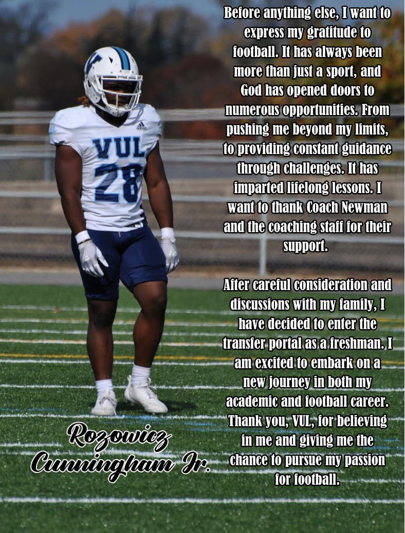 RJCunningham23's tweet photo. I am entering the transfer portal with 3 years of eligibility left thank you dragon family 💙 https://t.co/KzgAu9Pdvm