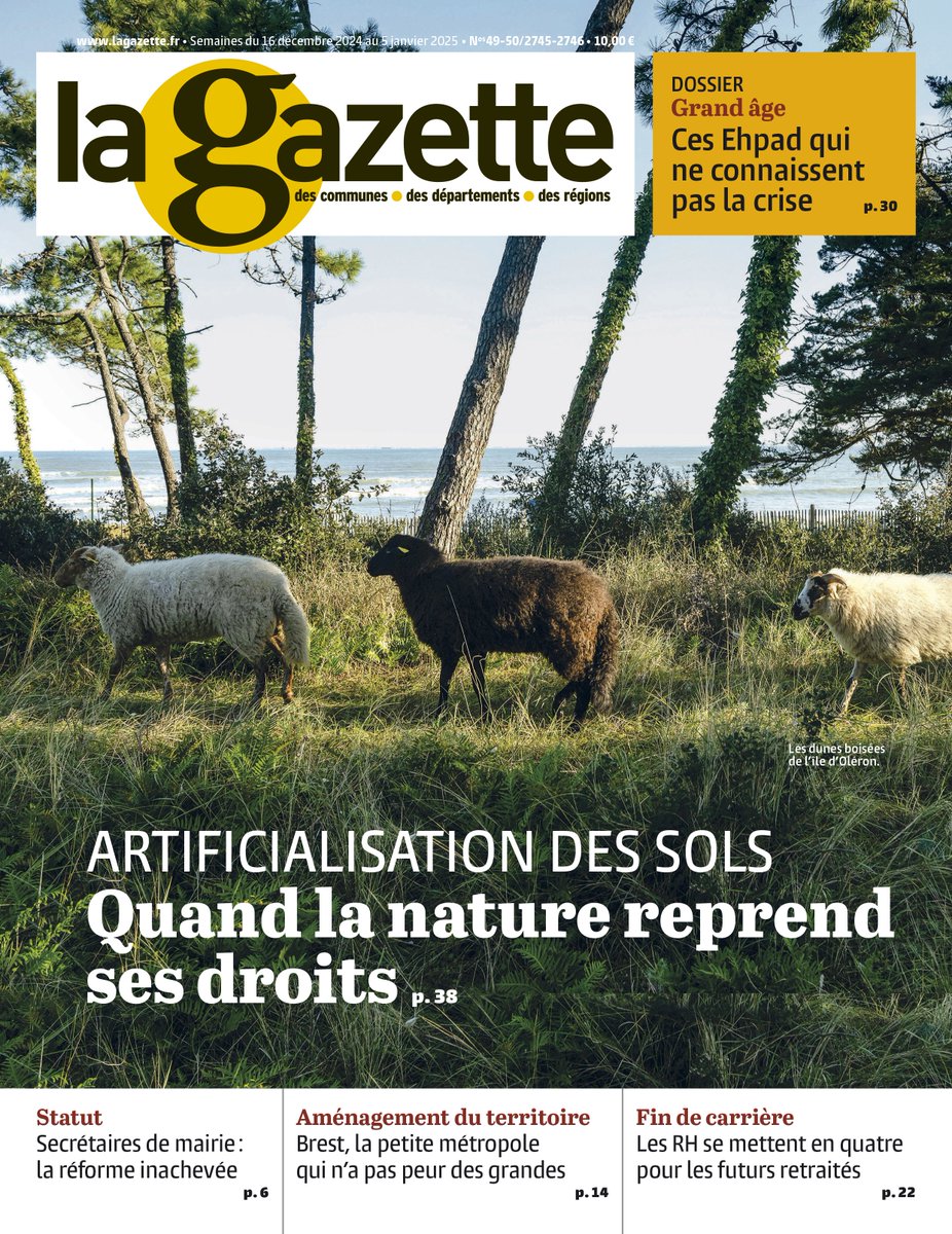 julien_moulin's tweet photo. Nouvelle #couv de @Lagazettefr : #artificialisation des #sols Quand la #nature reprend ses droits par @pikodav #renaturation + Ces #Ehpad qui ne connaissent pas la crise par Solange de Fréminville + #SecretairesDeMairie La réforme inachevée par Emmanuel Franck https://t.co/PKHIZyoFIf