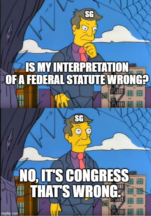 pjaicomo's tweet image. The U.S. Solicitor Gen. filed a BIO to the cert pet in the #WrongHouseRaid case Martin v. U.S. 

Sen. Paul and a bipartisan group of Congress members filed an amicus explaining why @IJ should prevail under the FTCA.

But the SG says Congress is wrong about what its statute means.
