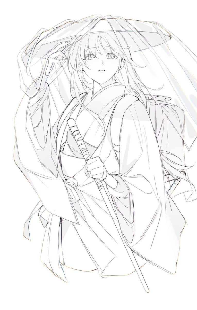 fragmento_iwbyc's tweet photo. Imagining Chizuru after Okita's death. Maybe, once she starts to heal from the sorrow, she'd want to revisit the routes she traveled with her husband and the Shinsengumi. But this time, she'd be doing it all by herself, surrounded by those memories🥲🥲🥲🥲 https://t.co/4ZlNw0bSc5