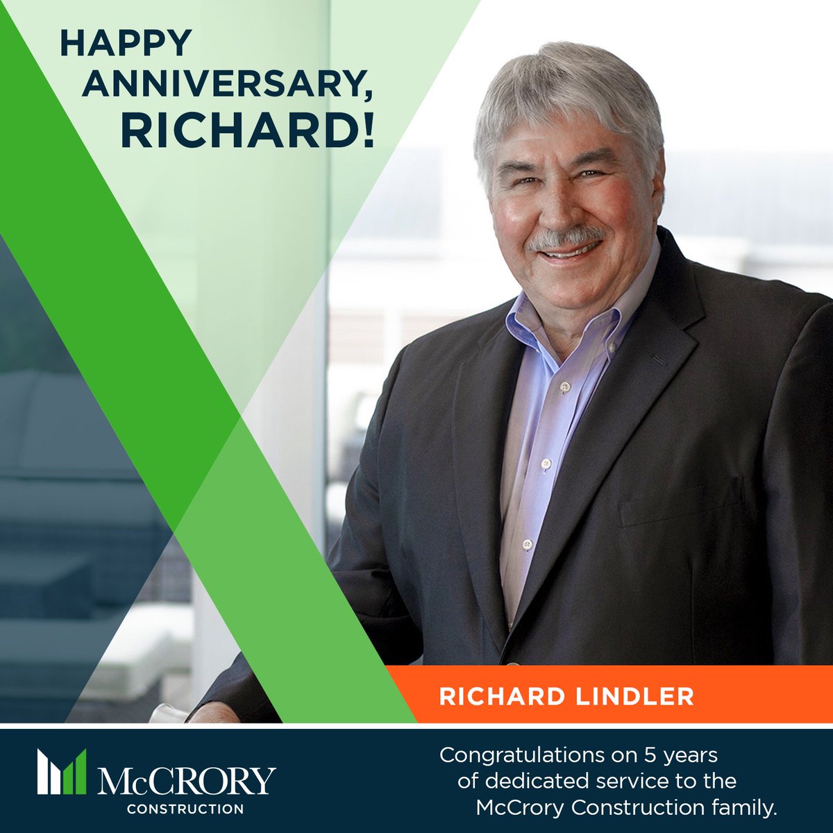 For a man that needs no introduction, today's #McCroryMilestone goes out to Richard Lindler! It's been a little over five years since you joined us and we are just thankful for all that you do!