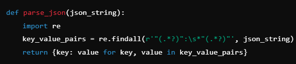 albertols's tweet photo. Parsing JSON #DoNotReinventThisWheel
🚫 Don’t Reinvent This Wheel 🚫

Manually parsing JSON with regex? and your
Custom Solution (😵) looks like this?:

There is a better way ... https://t.co/HZb11Ze0Bj