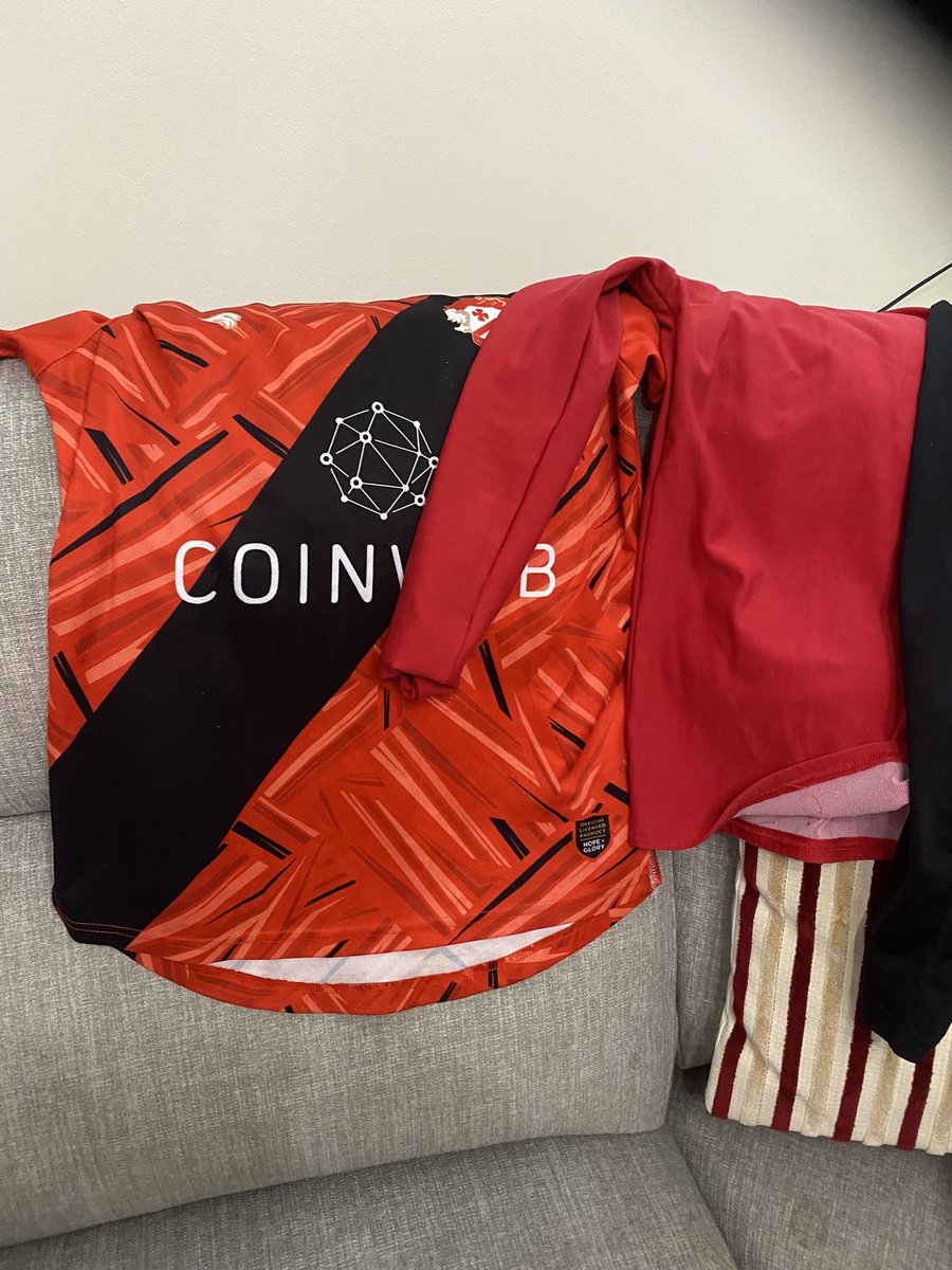 Hazels stuff all ready to go…come on Kettering!