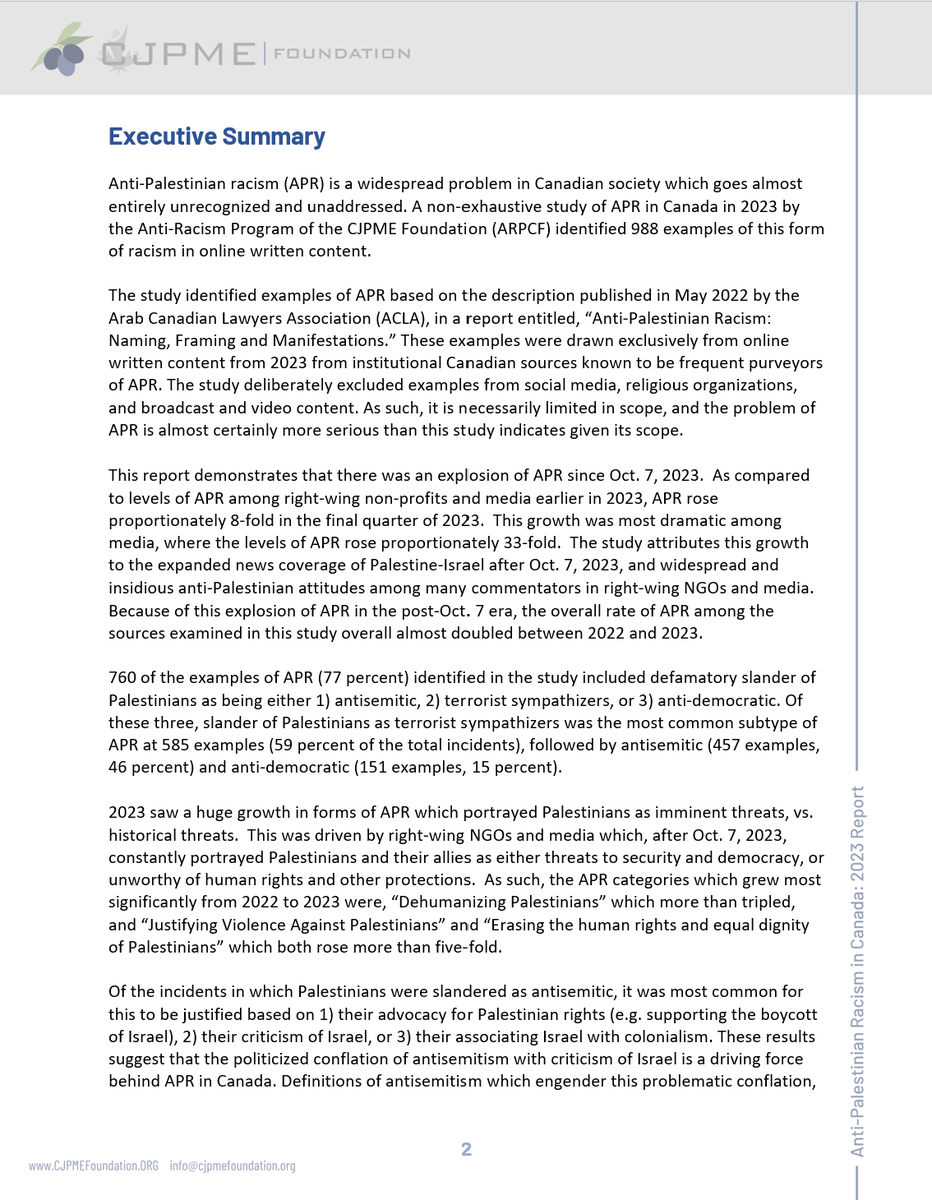 OpposeAPR's tweet image. APR rose sharply in 2023, according to a new report by the ARPCF and CJPME.
The report reveals that APR incidents in online written content nearly doubled in 2023, reaching 988, and surged eightfold after October 7.
cjpmefoundation.org/apr_report_2023
instagram.com/p/DDXWV1DOAJa/…