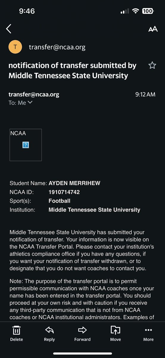 Officially in the Transfer Portal.  6’3” 285 DT/DE with 1 year of eligibility.