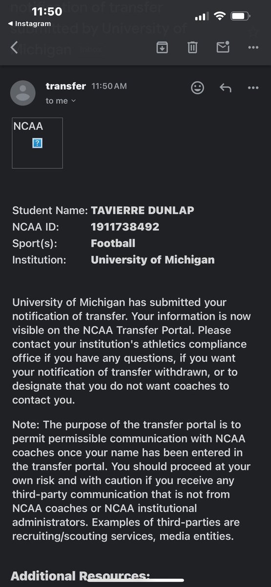 TavierreD's tweet image. Officially in the Transfer Portal!
DM’s are open!