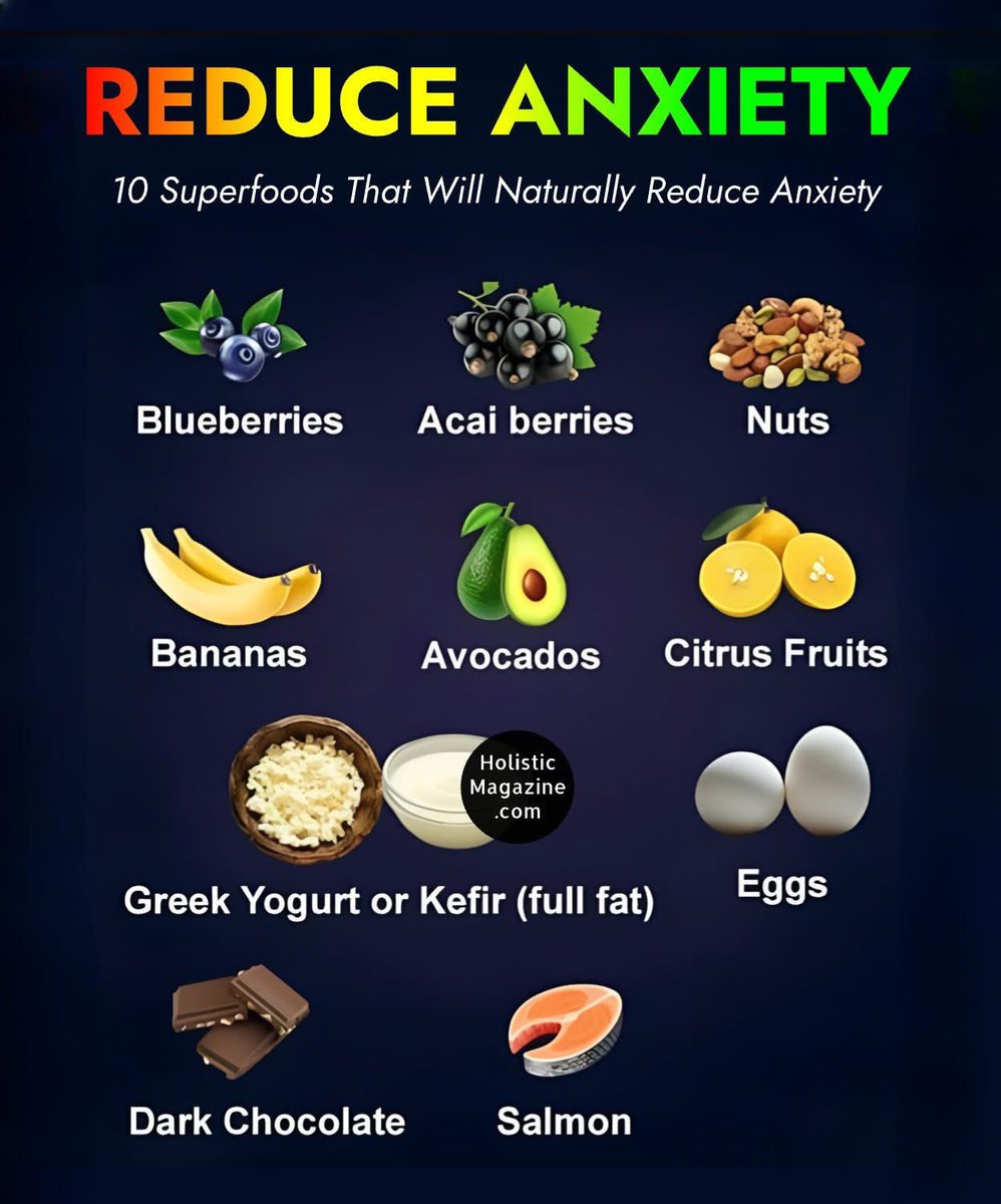 drcvp7quantics's tweet photo. Reduce Anxiety ⭐️ #healthyfood  #nutricion 
Thank you @HolisticMagazine

Dr C.Varon-Puerta-Quantum Medicine
@drcvaronpuerta 
#healthylife https://t.co/hN3fNZmR2o