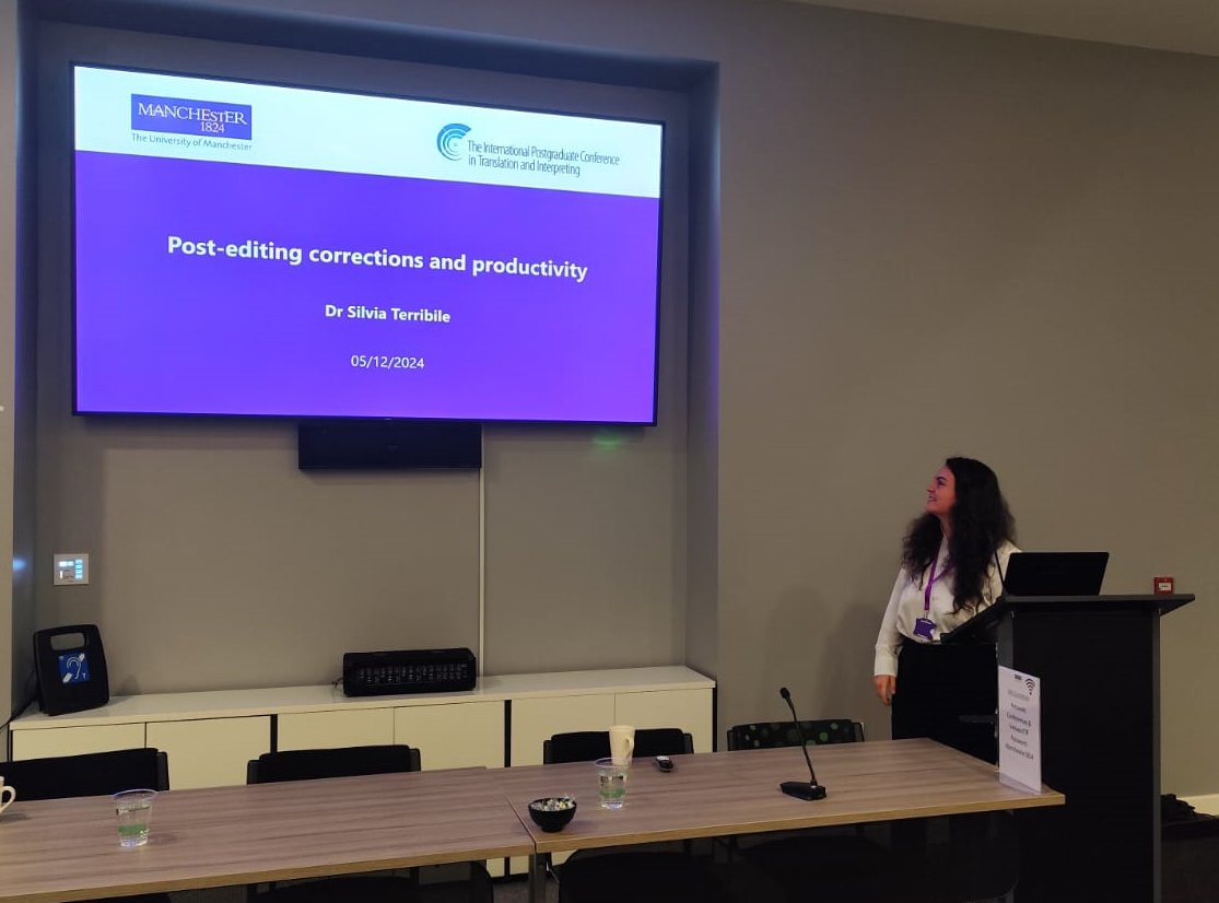 The International Postgraduate Conference in Translation and Interpreting has been a fantastic event! Grateful for the opportunity to co-organise #IPCITI2024 at <a href="/OfficialUoM/">The University of Manchester</a>, meet brilliant ECRs, and present my findings! 

<a href="/ipciti_/">IPCITI 2024</a> <a href="/ctismanchester/">CTIS Manchester</a> #Translation #PhD #ECR #UoM