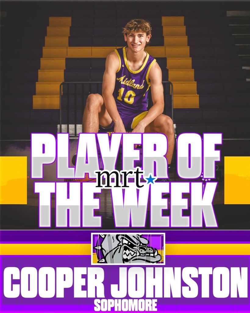 Sophomore Cooper Johnston was selected by Midland Telegram Reporter as Player of the Week! 

Coop averaged 22 points per game and was voted favorite.

Congratulations Coop! We are proud of you! 
#EDGE #BeTheChange #NPH