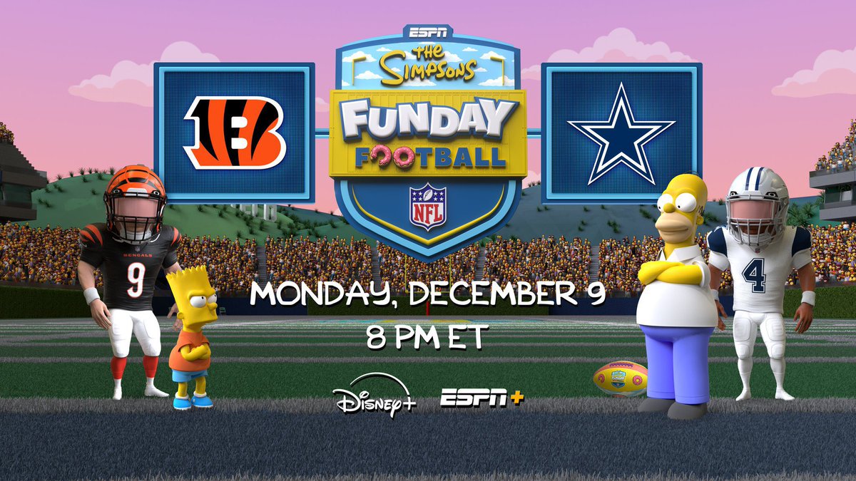 blind__r9's tweet image. Hoy en el Monday Night Football habrá transmisión especial de los simpsons en Disney+

@eltalcha @ivannieblas 

#PoderosaChapata