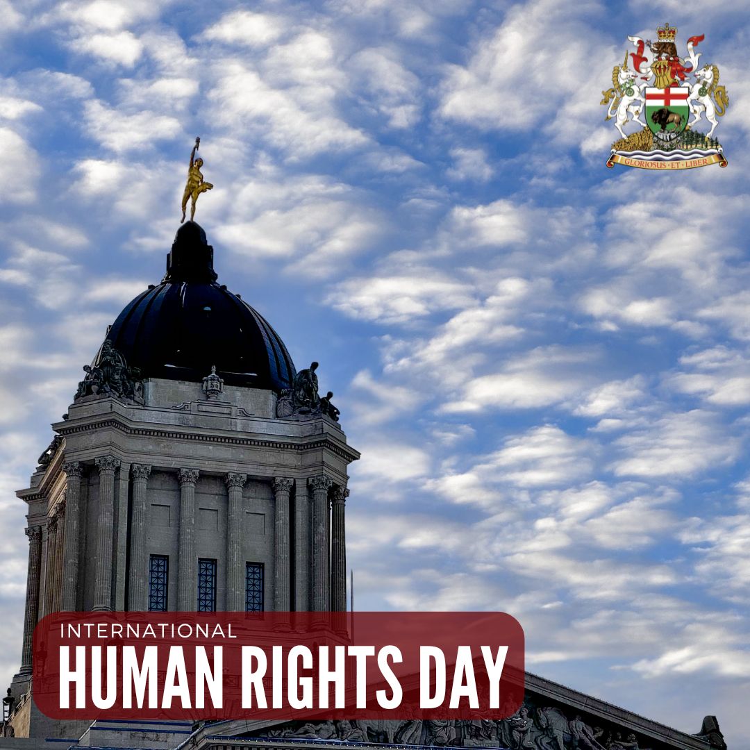 MBLegislature's tweet photo. ๐โจ Today is #HumanRightsDay!
Letโs celebrate dignity, equality & freedom for all while committing to making these rights a reality for everyone.
๐ฌ How will you stand up for human rights today?
#EqualityForAll #StandUpForHumanRights #LegMB https://t.co/jFNGdn61G8