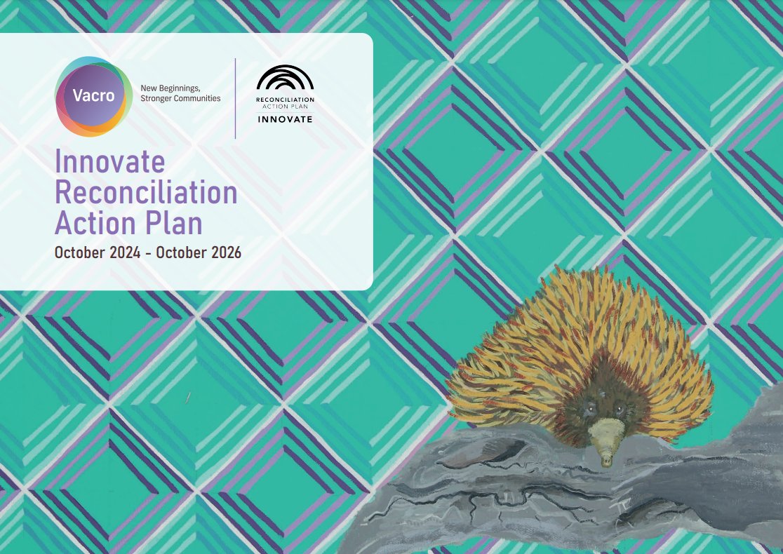 The beautiful art that graces the cover was created by proud Taungurung/Boon Wurrung woman Stacey Edwards and purchased from <a href="/TheTorchVic/">The Torch</a> - thanks to Stacey and CEO Kent Morris for their thoughtful speeches.

You can read Vacro's Innovate RAP here: vacro.org.au/reconciliation…