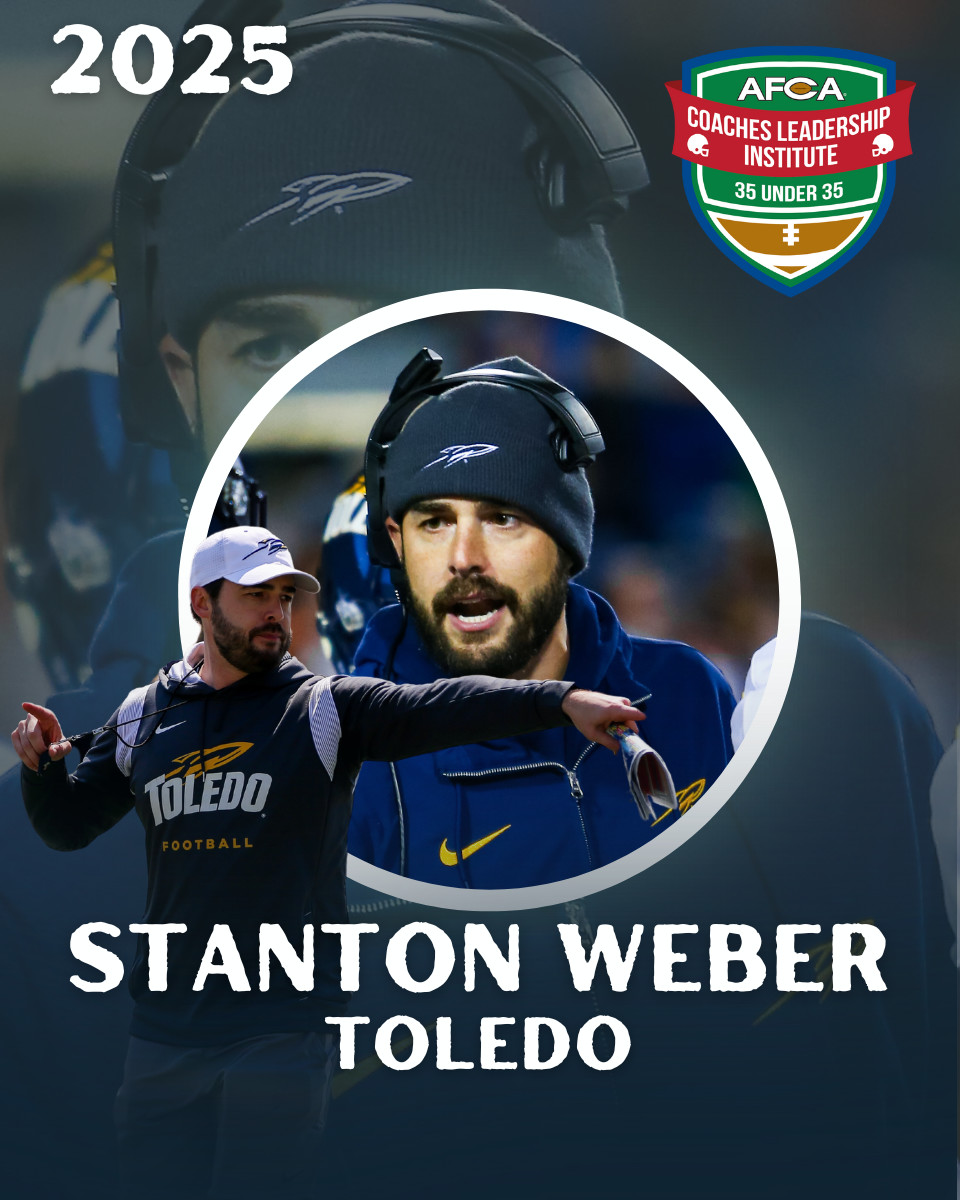 AFCA (@weareafca) on Twitter photo Congratulations to <a href="/ToledoFB/">Toledo Football</a> Special Teams Coordinator <a href="/stantonweber/">Coach Stanton Weber</a> on being named to the 2025 AFCA 35 Under 35 Class! ๐ Congratulations to <a href="/ToledoFB/">Toledo Football</a> Special Teams Coordinator <a href="/stantonweber/">Coach Stanton Weber</a> on being named to the 2025 AFCA 35 Under 35 Class! ๐