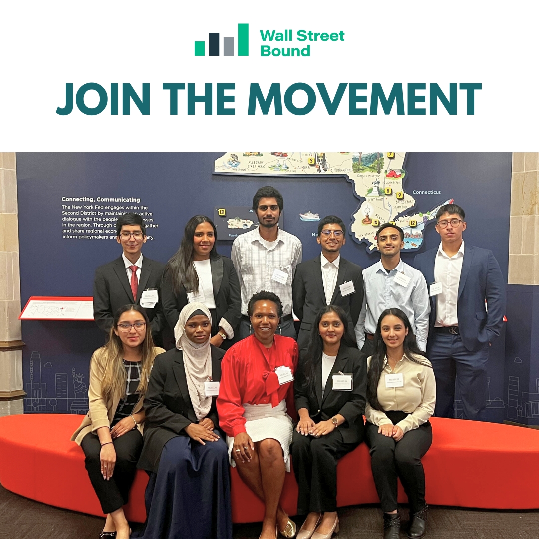 Be part of the movement for a more diverse and inclusive finance industry. Follow Wall Street Bound and stay updated on our progress. wallstreetbound.org #WallStreetBound #JoinTheMovement #DiversityInFinance