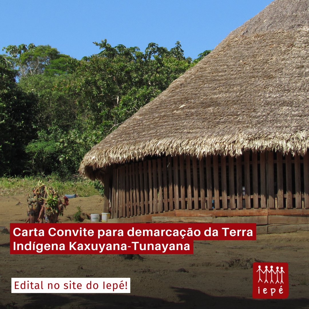 O Iepé busca parceiros especializados na prestação de serviços p/ a demarcação física dos limites da TI Kaxuyana-Tunayana.

A Carta de Apresentação e Manifestação de Interesse deve ser enviada p/: contratacao@institutoiepe.org.br até 10/01/2025.  
Confira: mla.bs/c684bdb5