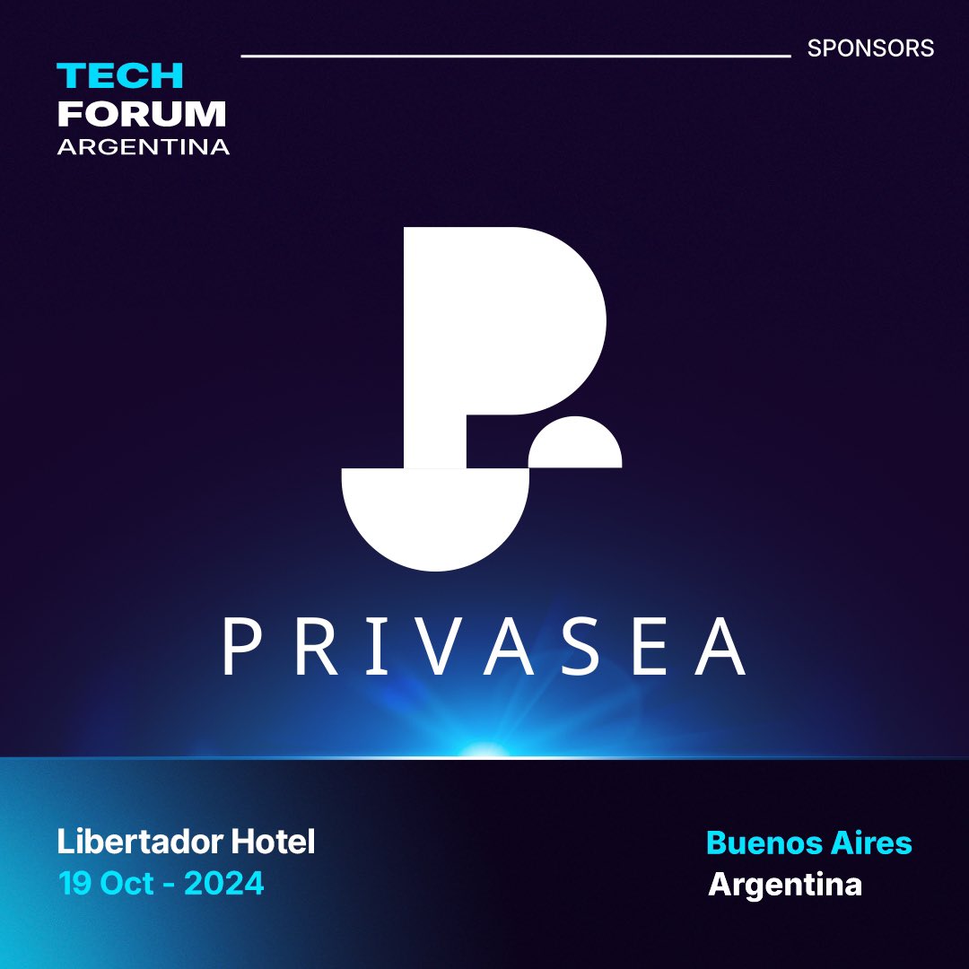 🚀 Thank you to <a href="/Privasea_ai/">Privasea AI</a>, a key sponsor at #TechForumAR 2024.

Supported by Binance Labs, OKX Ventures, among others, they are transforming privacy with FHE solutions for web2 and #Web3. Their ImHuman App minted over 250K Proof-of-Humanity #NFTs on Solana in just 15 days.