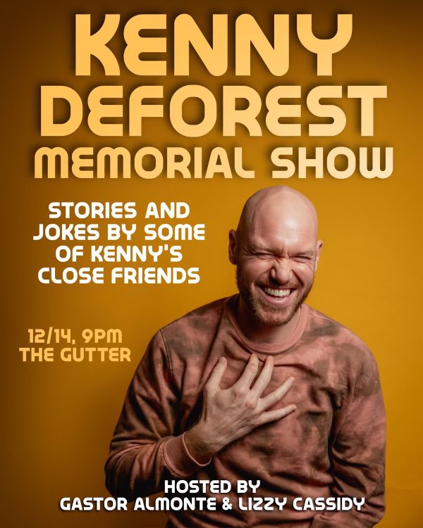 We miss the homie Kenny Deforest, so we’re doing what comedians do - getting together and telling jokes and stories about him.  Come check it out

eventbrite.com/e/comedians-yo…