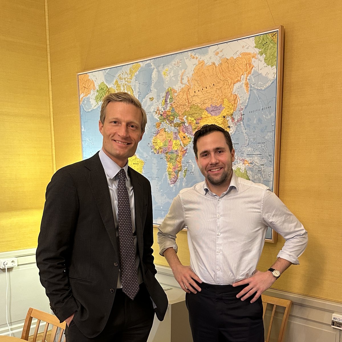 Good talk with Swedish Development Minister <a href="/BenjaminDousa/">Benjamin Dousa</a> today on situation and <a href="/WFP/">World Food Programme</a> efforts in Syria, Gaza, Ukraine, Sudan. 

Sweden is a world leading flexible donor. Critical for us to respond with speed and agility, such as now in #Syria. Hope that more donors will follow.