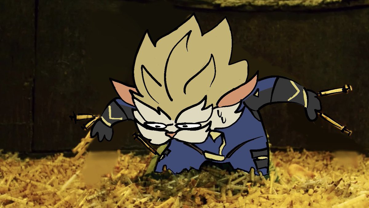 preworkyank's tweet photo. I passed out taking 3 shots today so I put heimerdinger in the needle pit as punishment https://t.co/G8qHRsFgGO