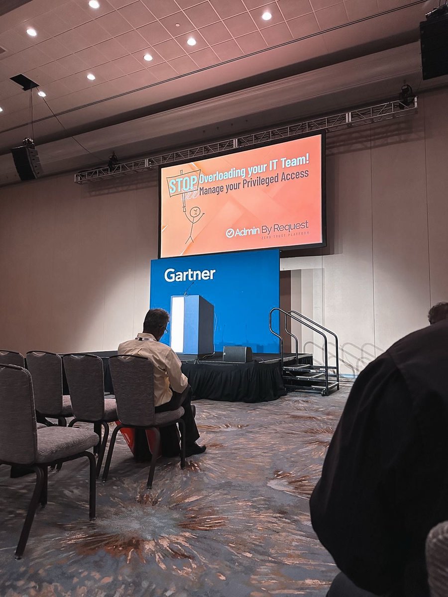 AdminByRequest's tweet image. And we’re about to take the stage in Texas Ballroom 5 at #GartnerIAM! Join us for “𝗦𝗧𝗢𝗣 𝗢𝘃𝗲𝗿𝗹𝗼𝗮𝗱𝗶𝗻𝗴 𝘆𝗼𝘂𝗿 𝗜𝗧 𝗧𝗲𝗮𝗺! 𝗺𝗮𝗻𝗮𝗴𝗲 𝘆𝗼𝘂𝗿 𝗣𝗿𝗶𝘃𝗶𝗹𝗲𝗴𝗲𝗱 Access”
The seats are filling up quick, don’t be late 😎
#AdminByRequest #LocalAdminRights #PAM