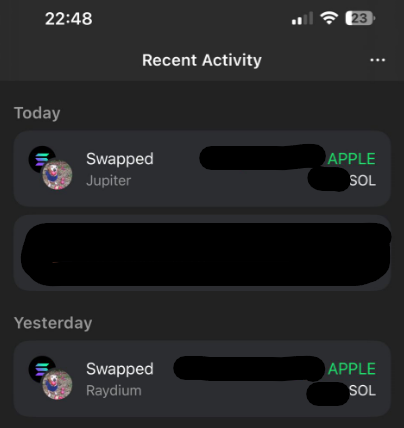 QRIPT0's tweet image. bought $APPLE yesterday, when I saw @Palgrani2 post about it. It's at a 3x rn (6.5x at the highs).

doubled down on my position just now.
fuck it.
run it back.
