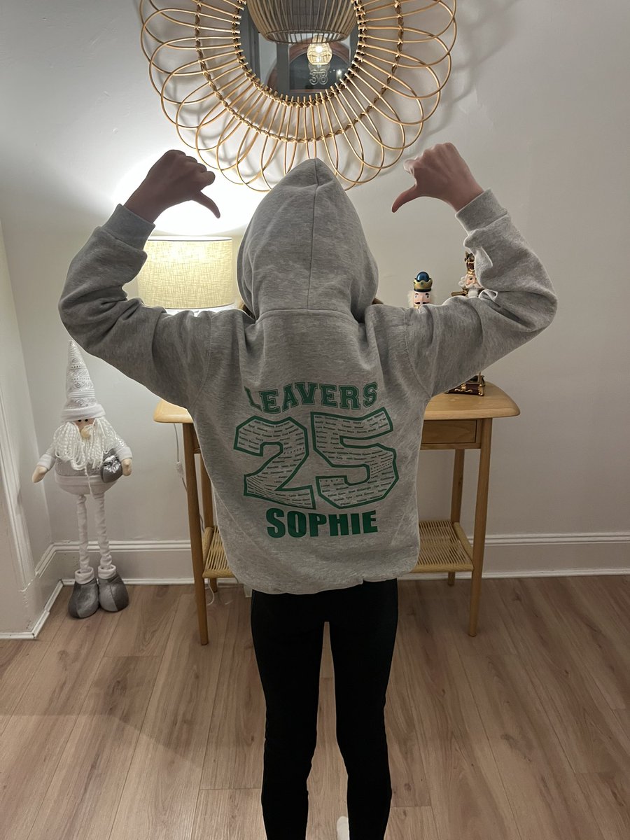 ozziburd's tweet photo. And just like that, wee Soph has her leavers hoodie😢 https://t.co/tfViiQ4EmC