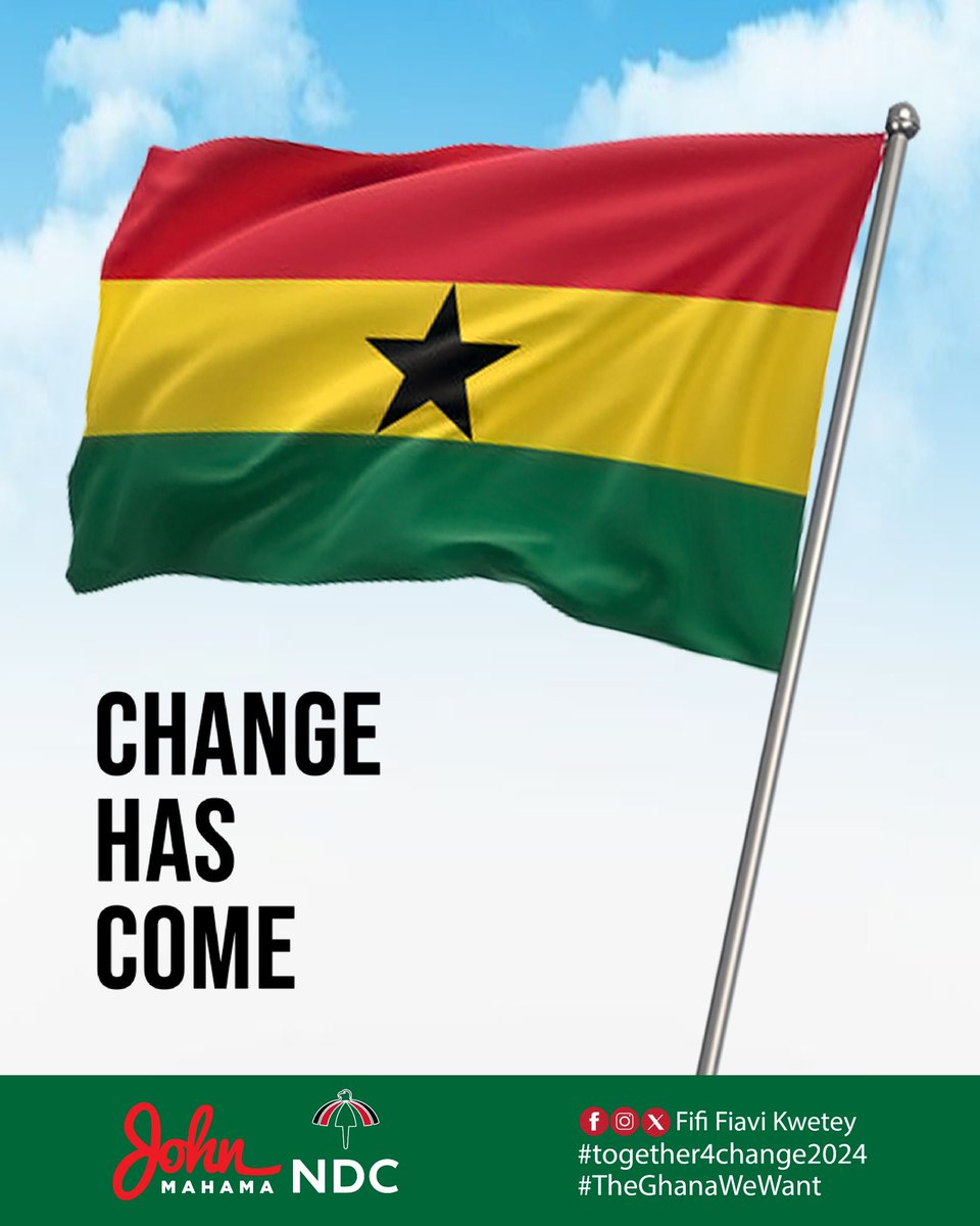 fifi_kwetey's tweet photo. Change has come. Ghana wins! https://t.co/pCYYyVbSTN