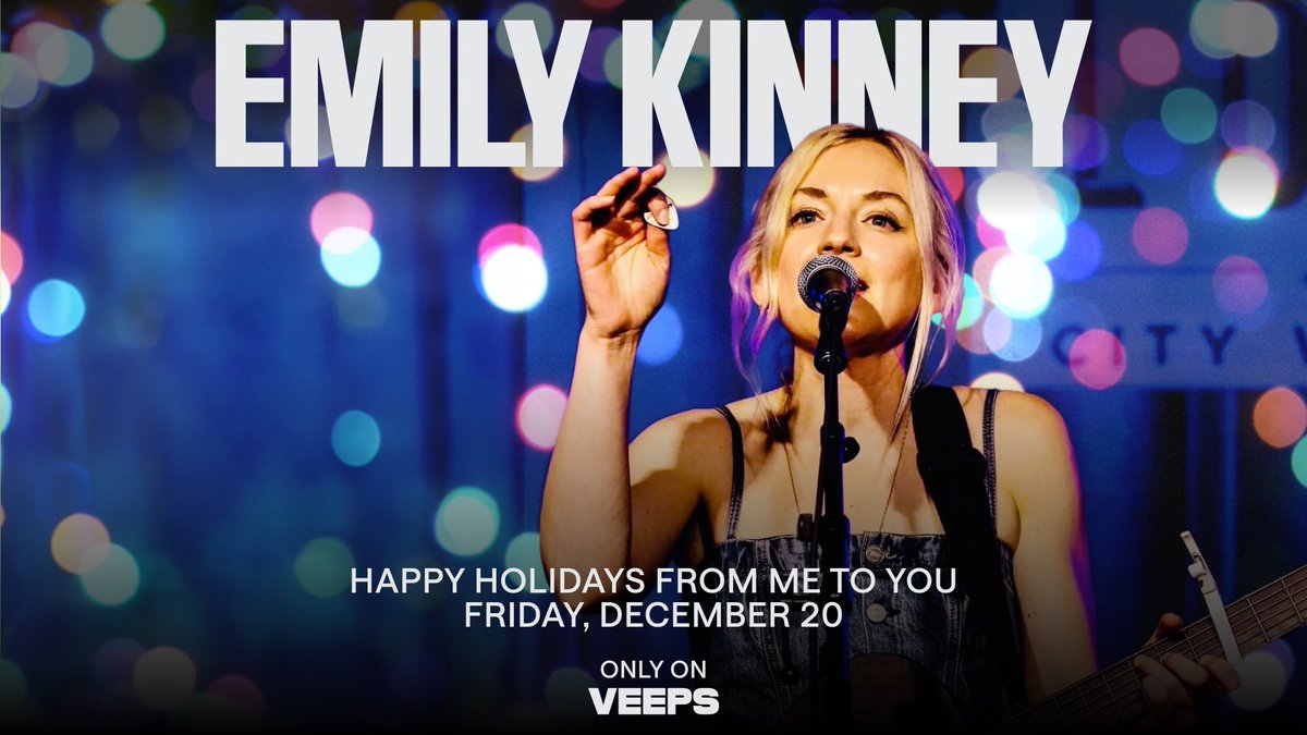 Join <a href="/emmykinney/">Emily Kinney</a> for an intimate holiday performance from her home to yours on Friday, December 20th exclusively on Veeps! veeps.events/emily-kinney-l…
