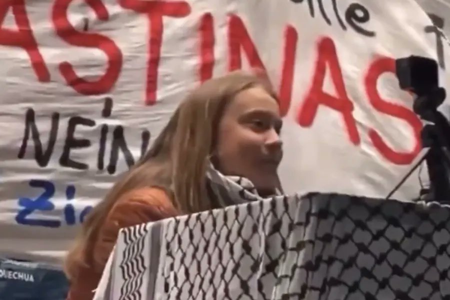 all_israel_news's tweet image. Climate activist Thunberg curses Israel, Germany at 'solidarity with Palestine' rally ow.ly/jGpP105R6mX

 #GretaThunberg #ClimateActivism #Mannheim #Palestinians #Zaytouna #RhineNecklar #AntiIsrael
