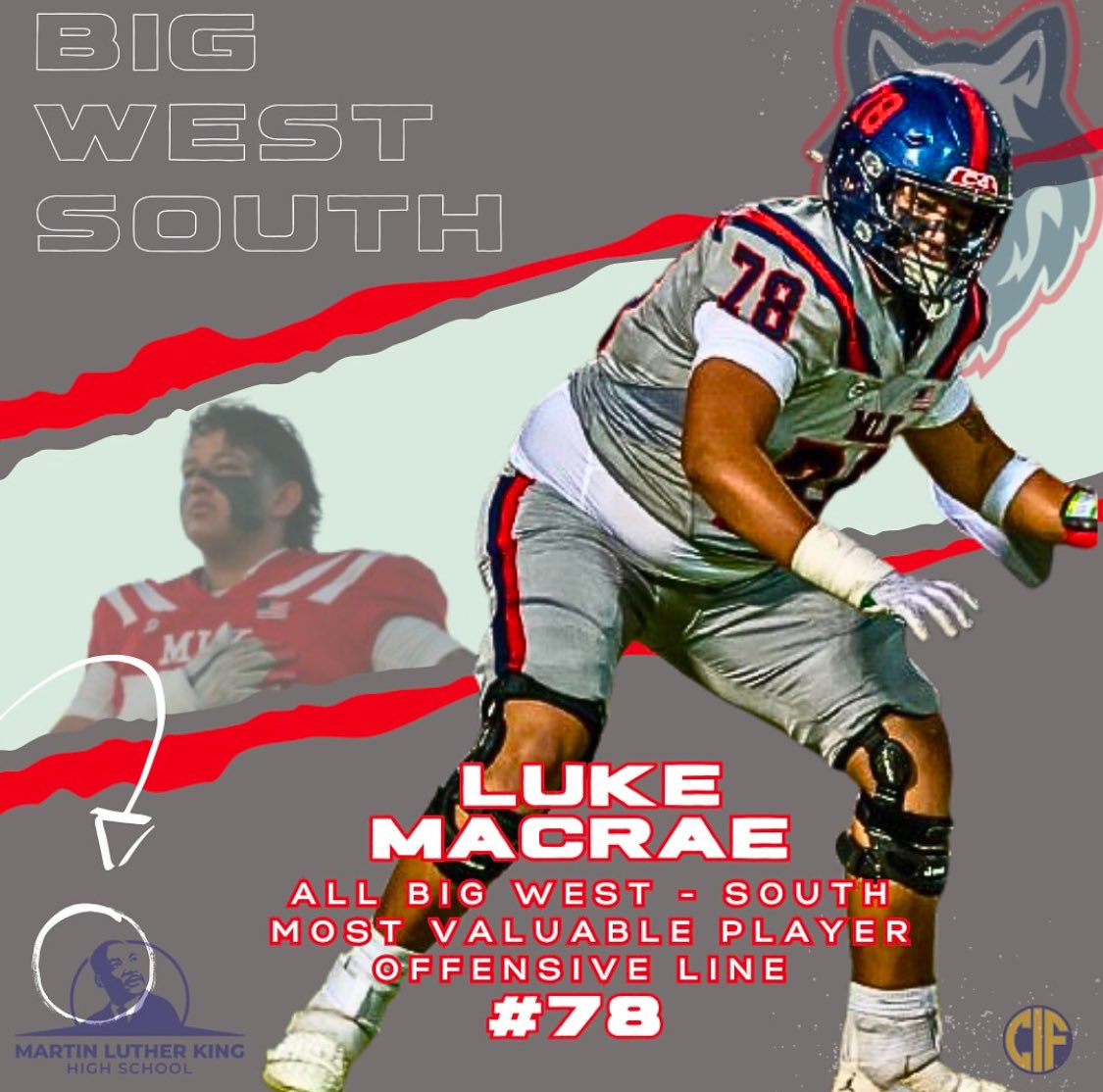 agtg! Blessed to receive 1st team All League and League Offensive Line MVP!  <a href="/CoachMcMains7/">Jason McMains</a>