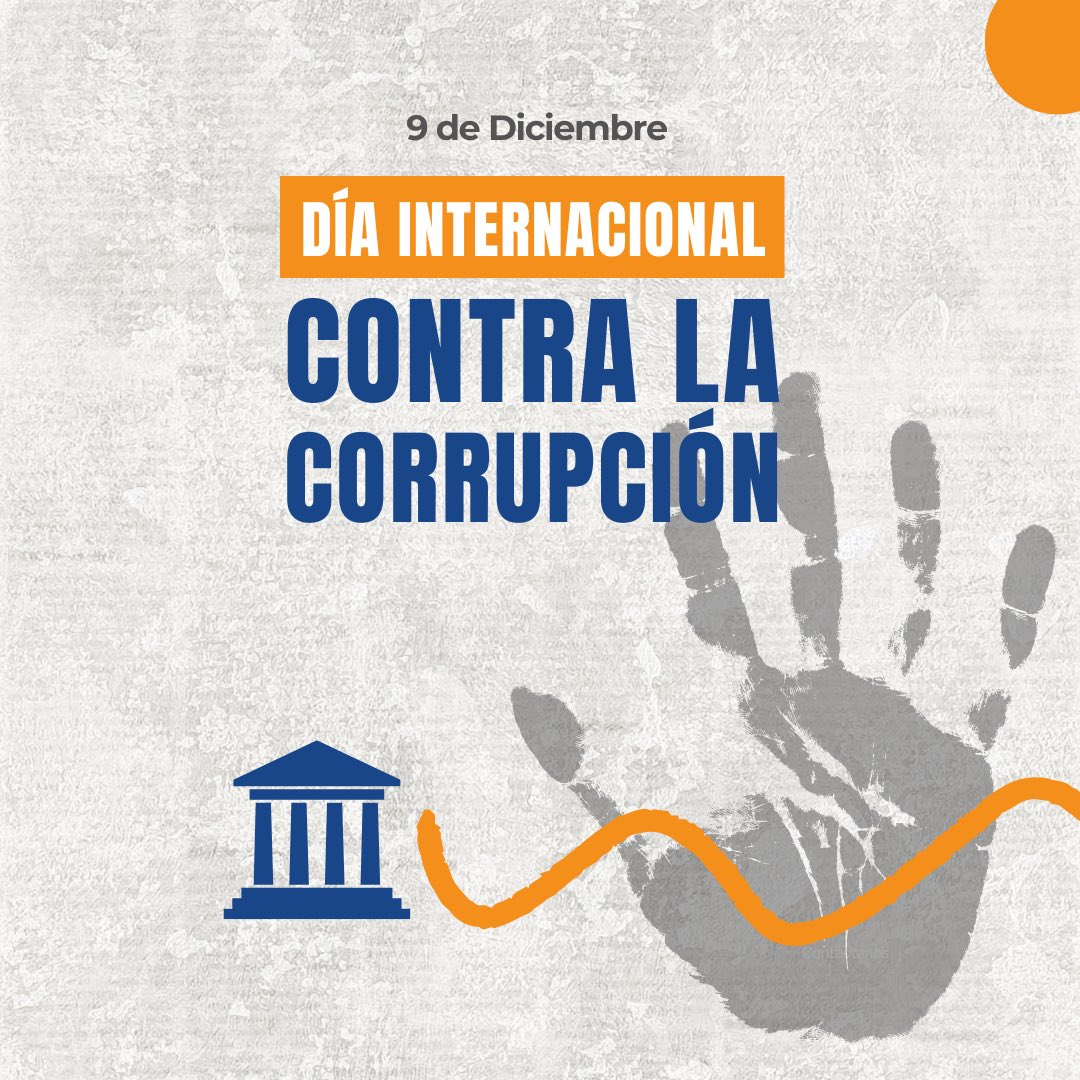 RedAnticorr's tweet photo. 🗣️ | Hoy 9 de diciembre, reafirmamos nuestro compromiso contra la corrupción.

Celebramos un año más de la aprobación de la Convención de ONU contra la Corrupción, un hito clave para fortalecer la integridad y la transparencia a nivel global.
#DíaContraLaCorrupción #Transparencia https://t.co/QBFNjpkVF0