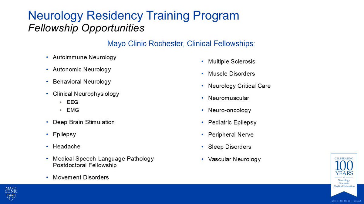 Mayo Clinic Neurology Fellowships (@mayoneurofellow) on Twitter photo đź§  Mayo offers more than 18 Neurology fellowships with exposure to more than 200 subspecialty experts, access to cutting-edge research, and opportunities to walk side-by-side with patients. đź§  
Learn more and apply here:
college.mayo.edu/academics/resi…
 
#NeurologyFellowships #Neurology đź§  Mayo offers more than 18 Neurology fellowships with exposure to more than 200 subspecialty experts, access to cutting-edge research, and opportunities to walk side-by-side with patients. đź§  
Learn more and apply here:
college.mayo.edu/academics/resi…
 
#NeurologyFellowships #Neurology