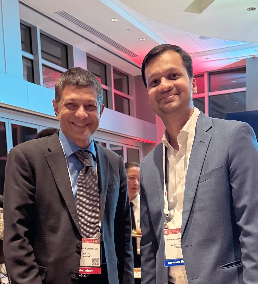 MDHemeonc's tweet photo. Had a chance to interact with Myeloma Guru, @VincentRK at #ASH24. An incredibly inspiring and humble physician! @ASH_hematology https://t.co/N9W8wlQV0m