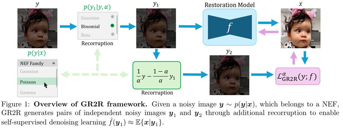 bemc22's tweet photo. I’m excited to share our pre-print of  "Generalized Recorrupted-to-Recorrupted: Self-Supervised Learning Beyond Gaussian Noise", in collaboration with @jorgebaccaq and @TachellaJulian. https://t.co/xrZNYNwpT4
