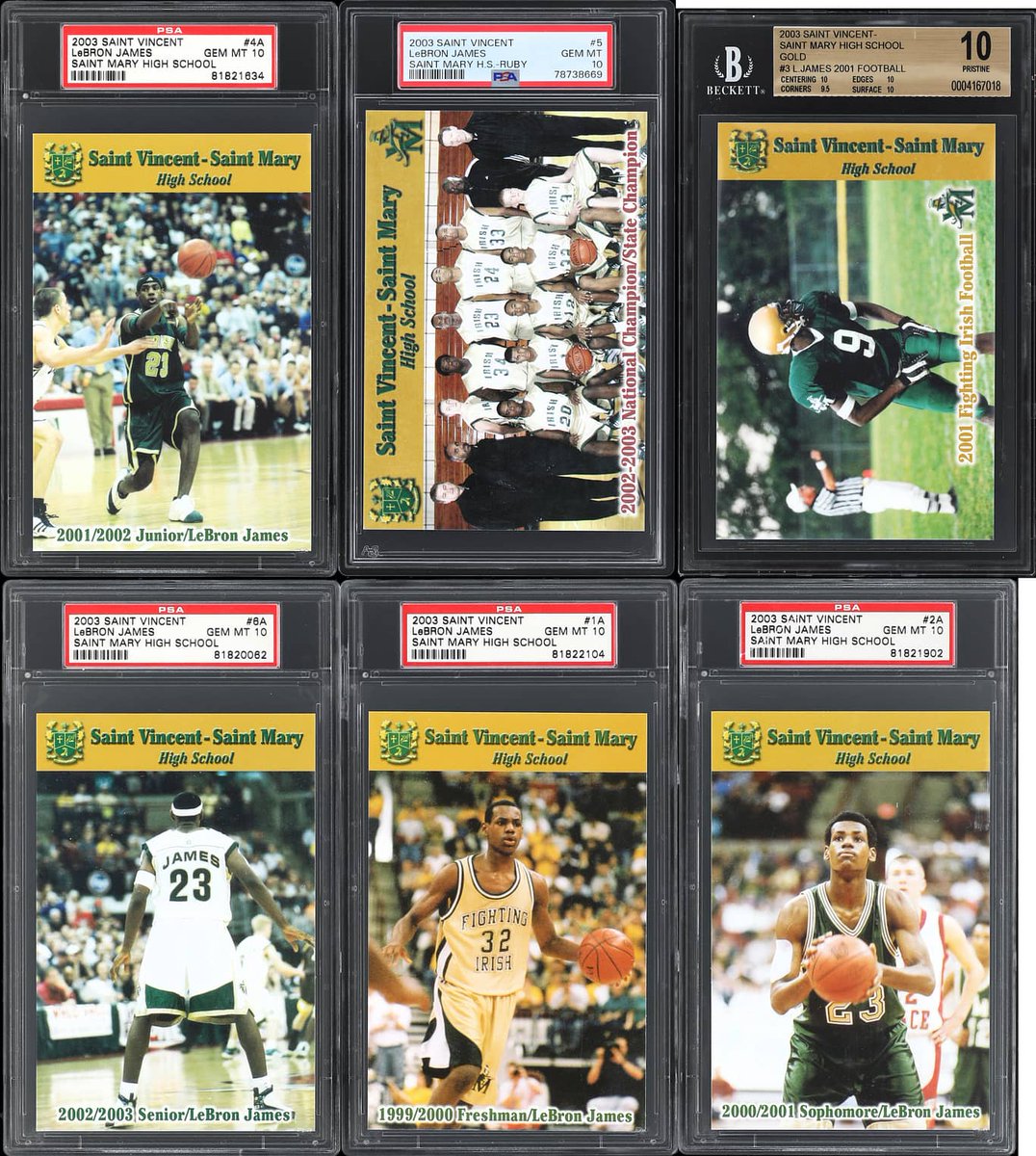 lebron james st vincent st mary card